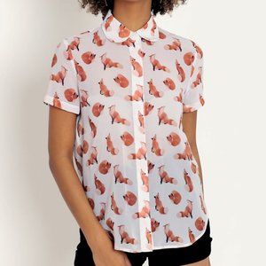 Ghost Foxes Cute As A Button Shirt
